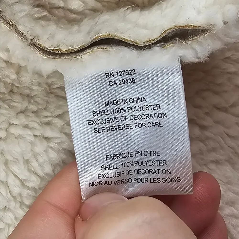 Faux Shearling jacket sherpa lined SOFT EUC warm winter jacket mountain khakis M
